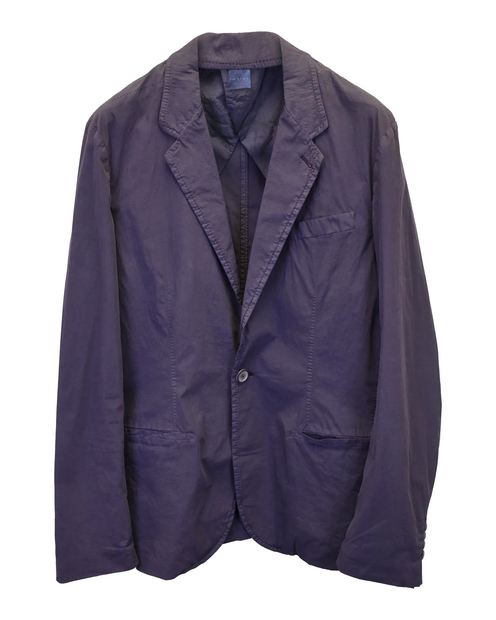Lanvin Leichte Sportjacke in Marineblau aus Baumwolle