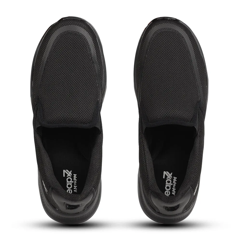Leap7x Schwarze Freizeitschuhe ohne Schnürung für Herren DENIS-1 von Liberty
