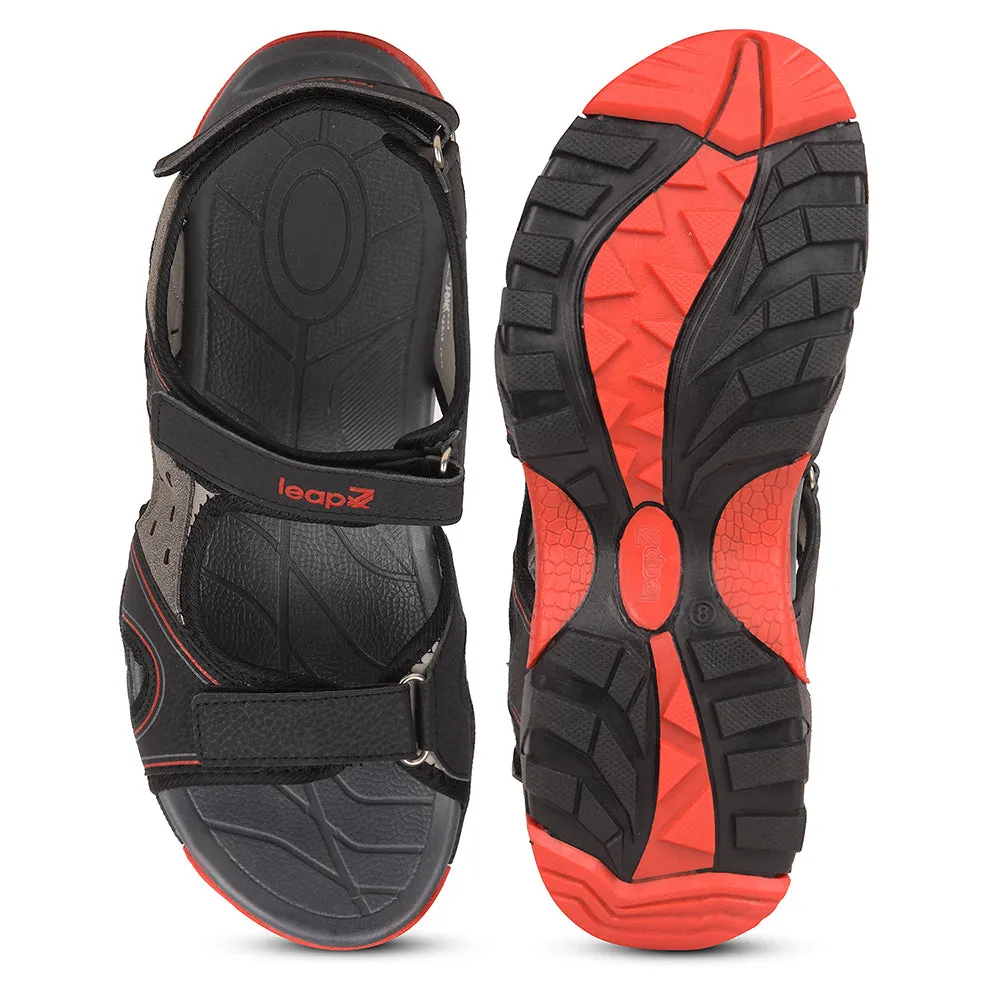 Leap7x Schwarze Sportliche Freizeitsandale Für Herren ALBANIA-2 Von Liberty