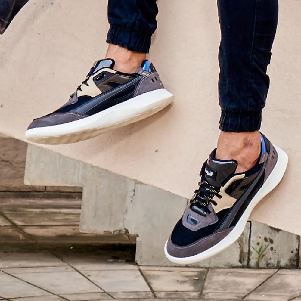Leap7x Schnürschuhe Schwarz Freizeitschuhe Für Herren MENTOR By Liberty