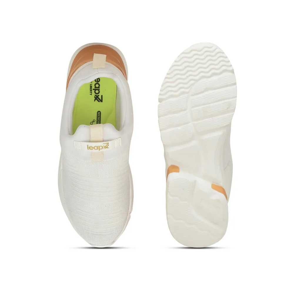 Leap7x Weiße Freizeit-Slip-On Schuhe ohne Schnürung für Herren BRISK-01 von Liberty