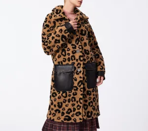 Leopard Sherpa Mantel