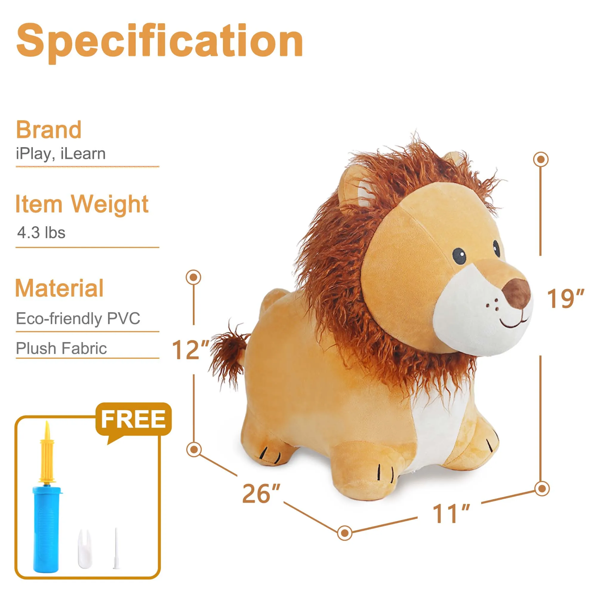 Lion Bouncy Pals Pferd Plüsch Hüpftier Spielzeug