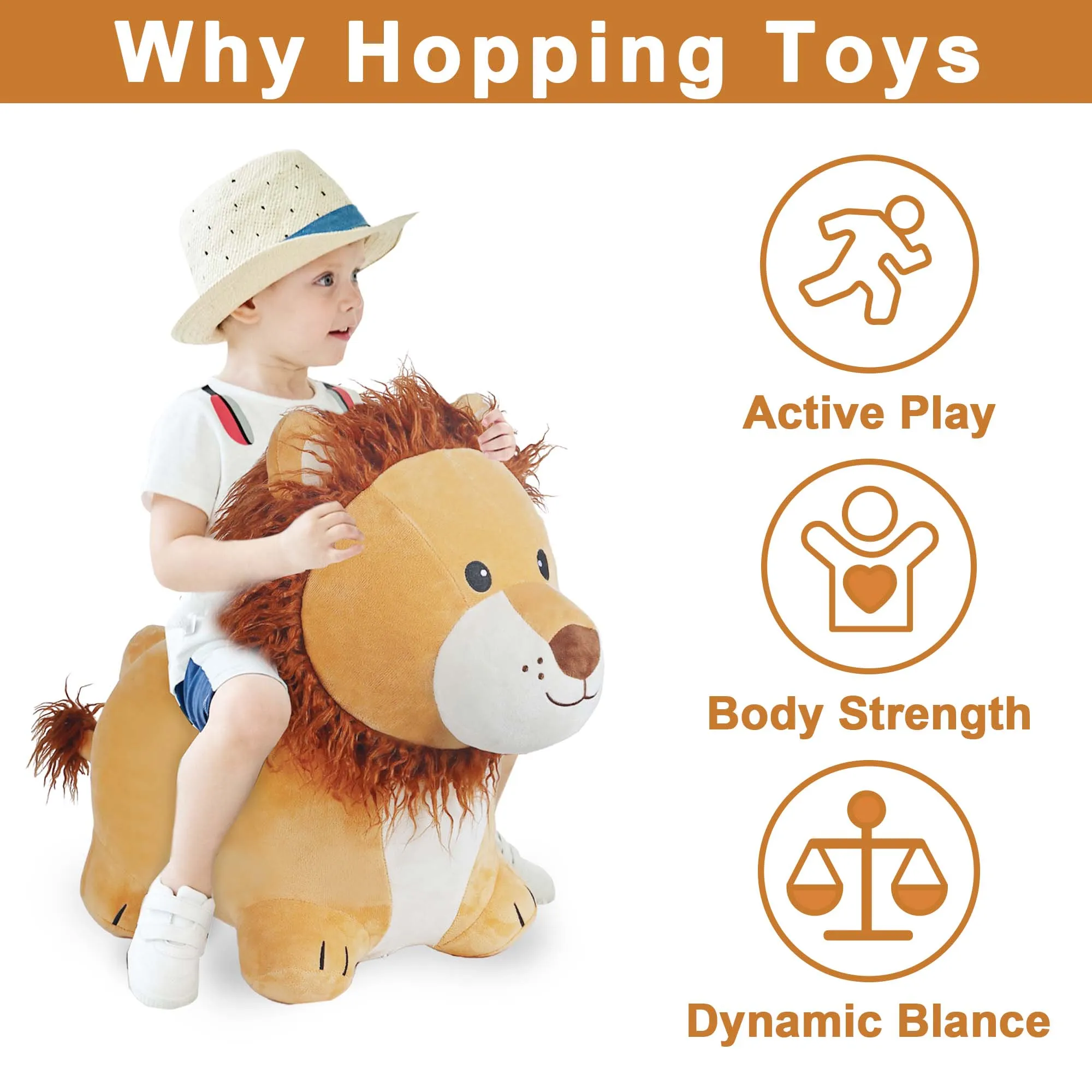 Lion Bouncy Pals Pferd Plüsch Hüpftier Spielzeug