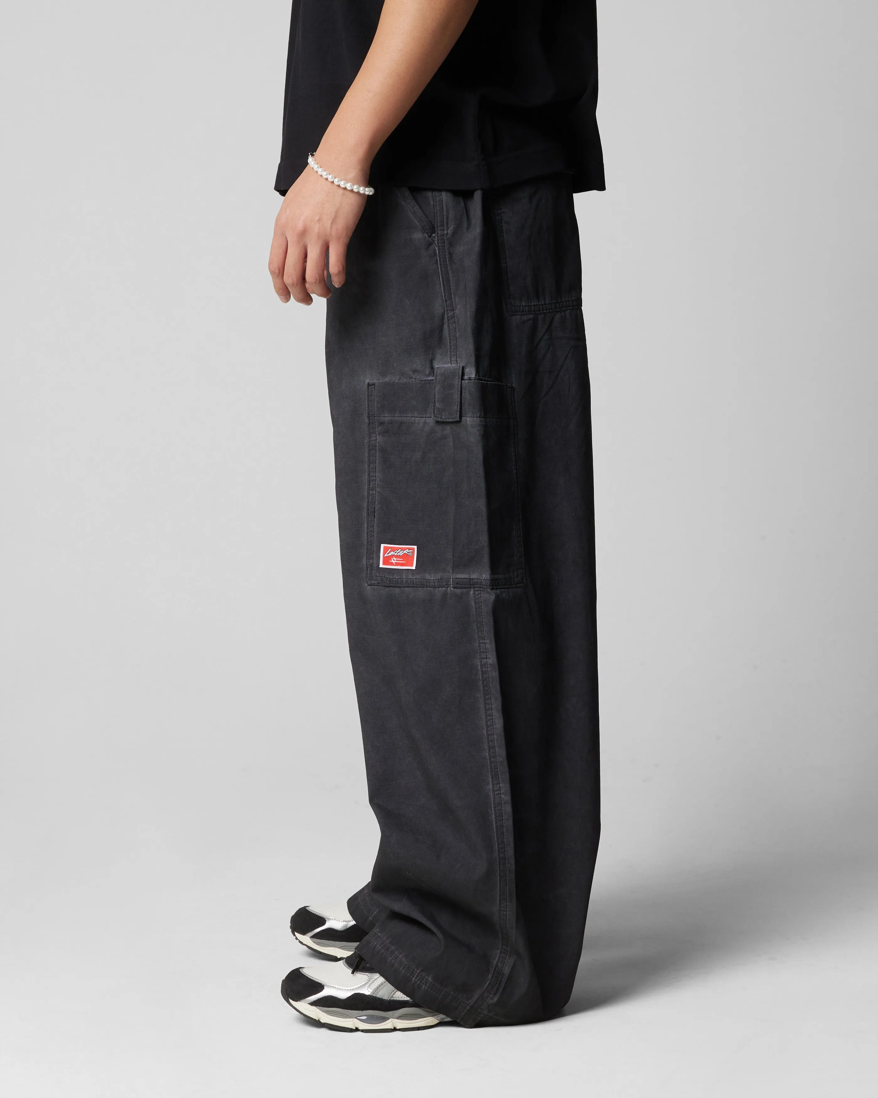 Loiter Kraven Fallschirmhose Gewaschen Schwarz