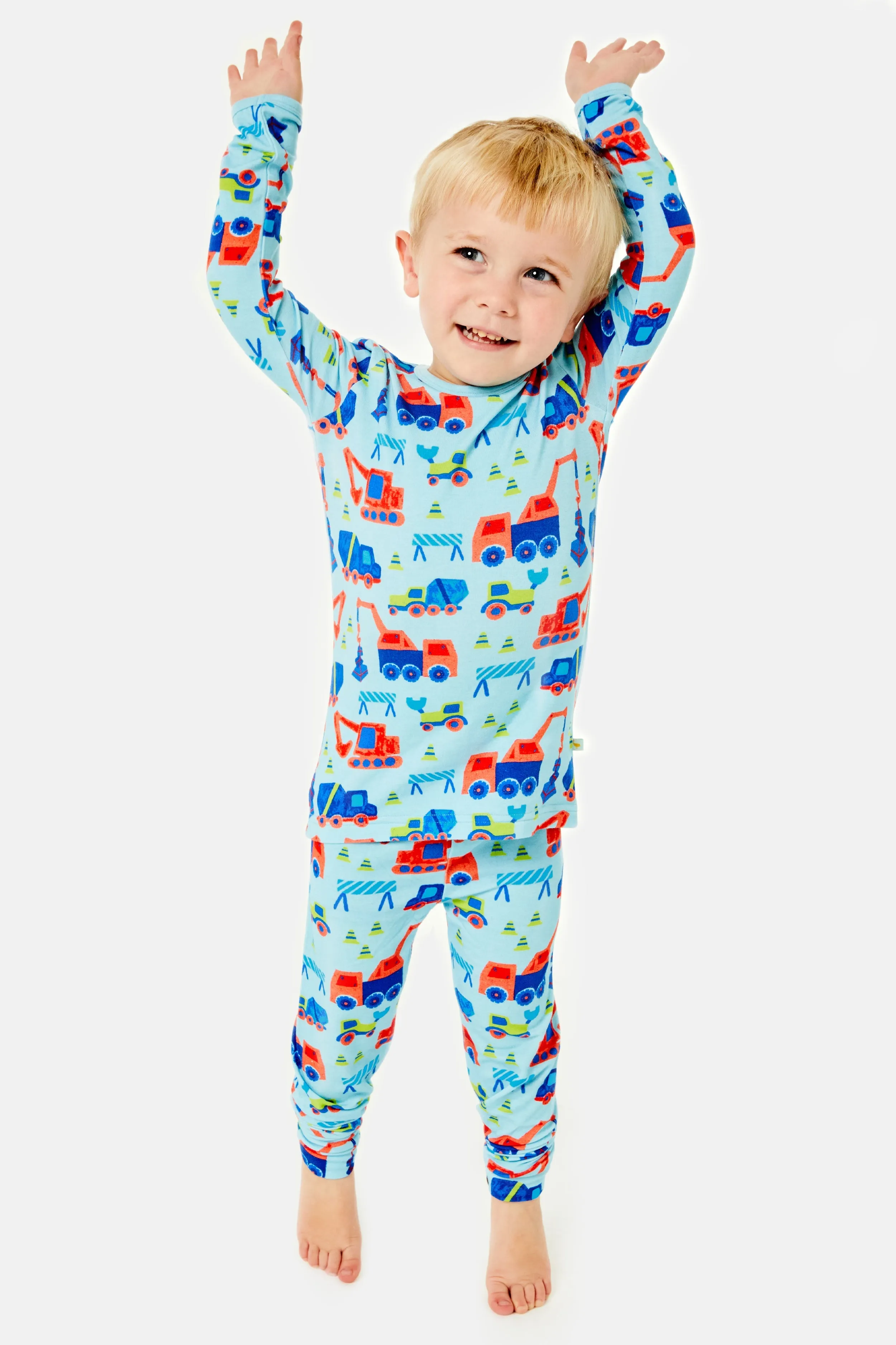 Langarm-Pyjama-Set - Bauarbeiterblau Babykids_Clover-Baby-Kids