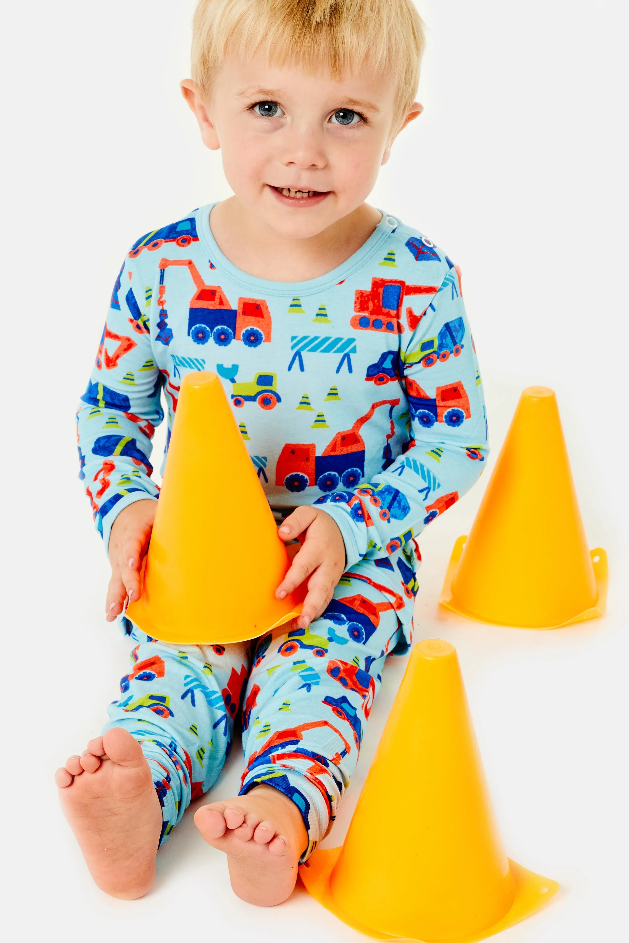 Langarm-Pyjama-Set - Bauarbeiterblau Babykids_Clover-Baby-Kids