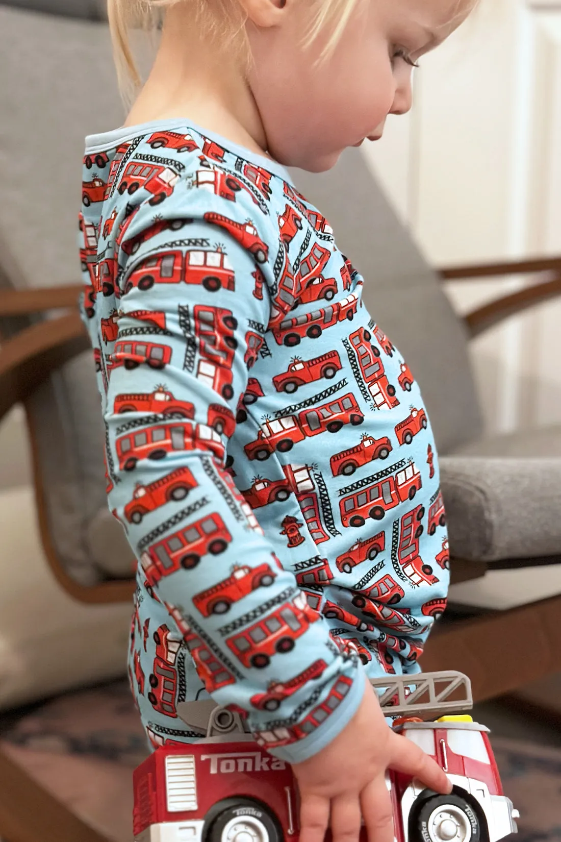 Langarm-Pyjama-Set - Feuerwehrfahrzeuge Babykids_Clover-Baby-Kids