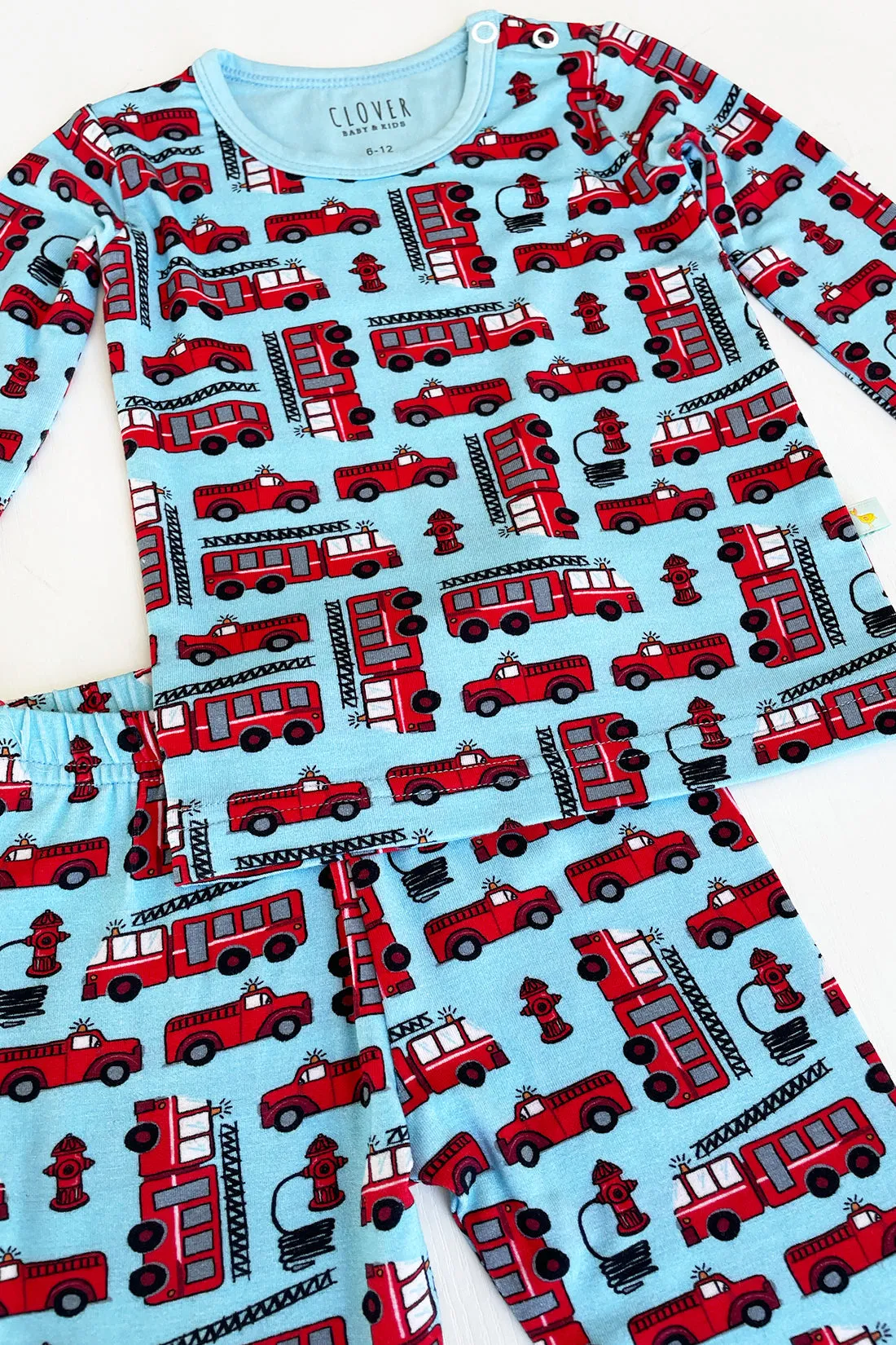 Langarm-Pyjama-Set - Feuerwehrfahrzeuge Babykids_Clover-Baby-Kids