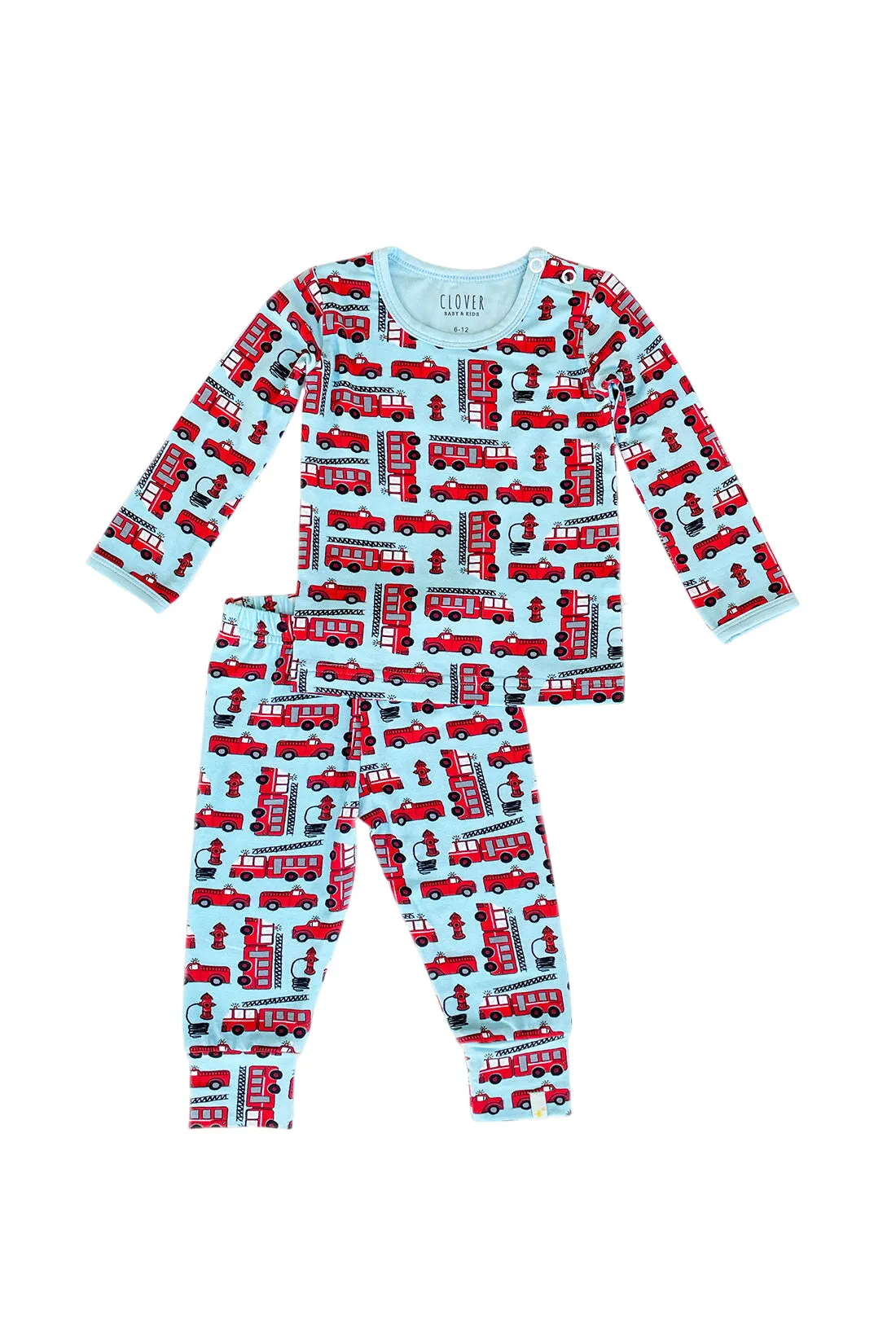 Langarm-Pyjama-Set - Feuerwehrfahrzeuge Babykids_Clover-Baby-Kids
