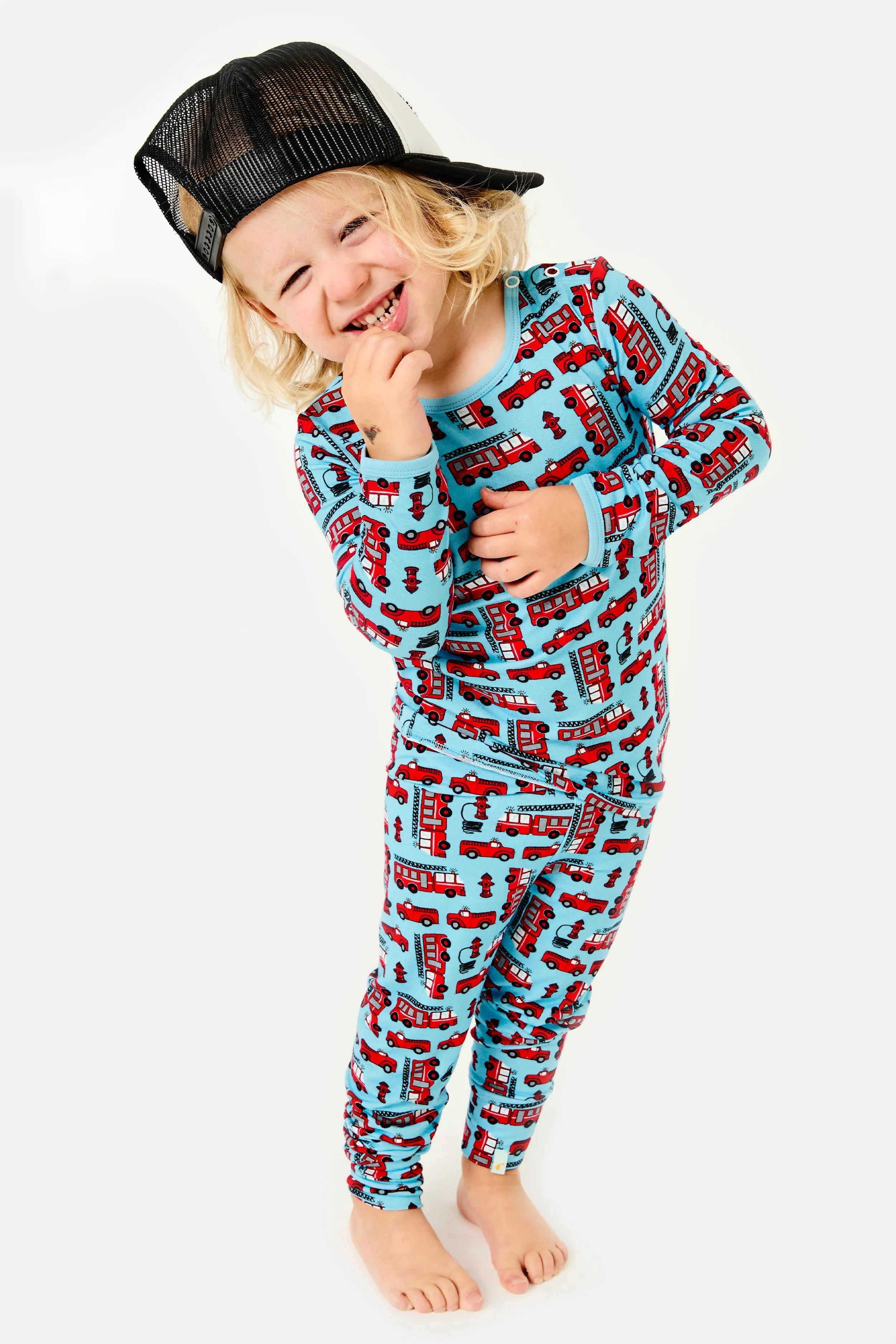 Langarm-Pyjama-Set - Feuerwehrfahrzeuge Babykids_Clover-Baby-Kids