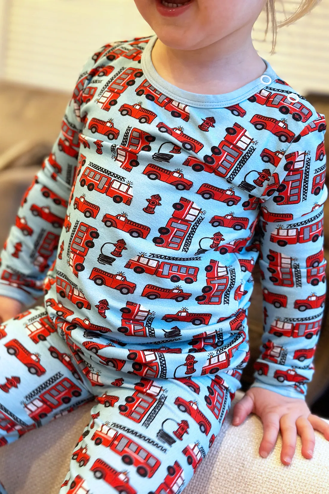 Langarm-Pyjama-Set - Feuerwehrfahrzeuge Babykids_Clover-Baby-Kids