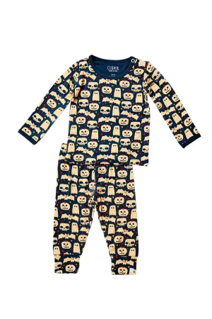 Langarm-Pyjama-Set - Halloween-Skelette Babykids_Clover-Baby-Kids