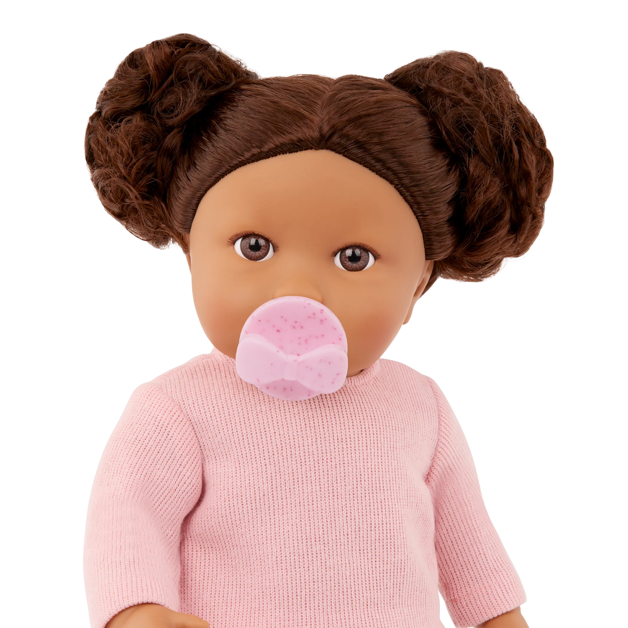 LullaBaby – Babypuppe mit welligem braunem Haar