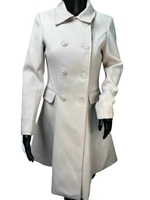 Marilyn Doppelreihiger Mantel in Creme
