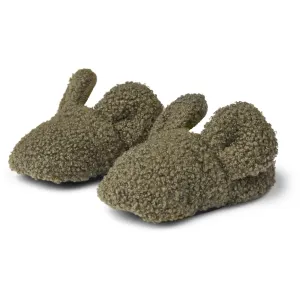 MarMar Bonded Teddy Olivenblatt Abal Fleece Babyschuhe Babykids_Marmar