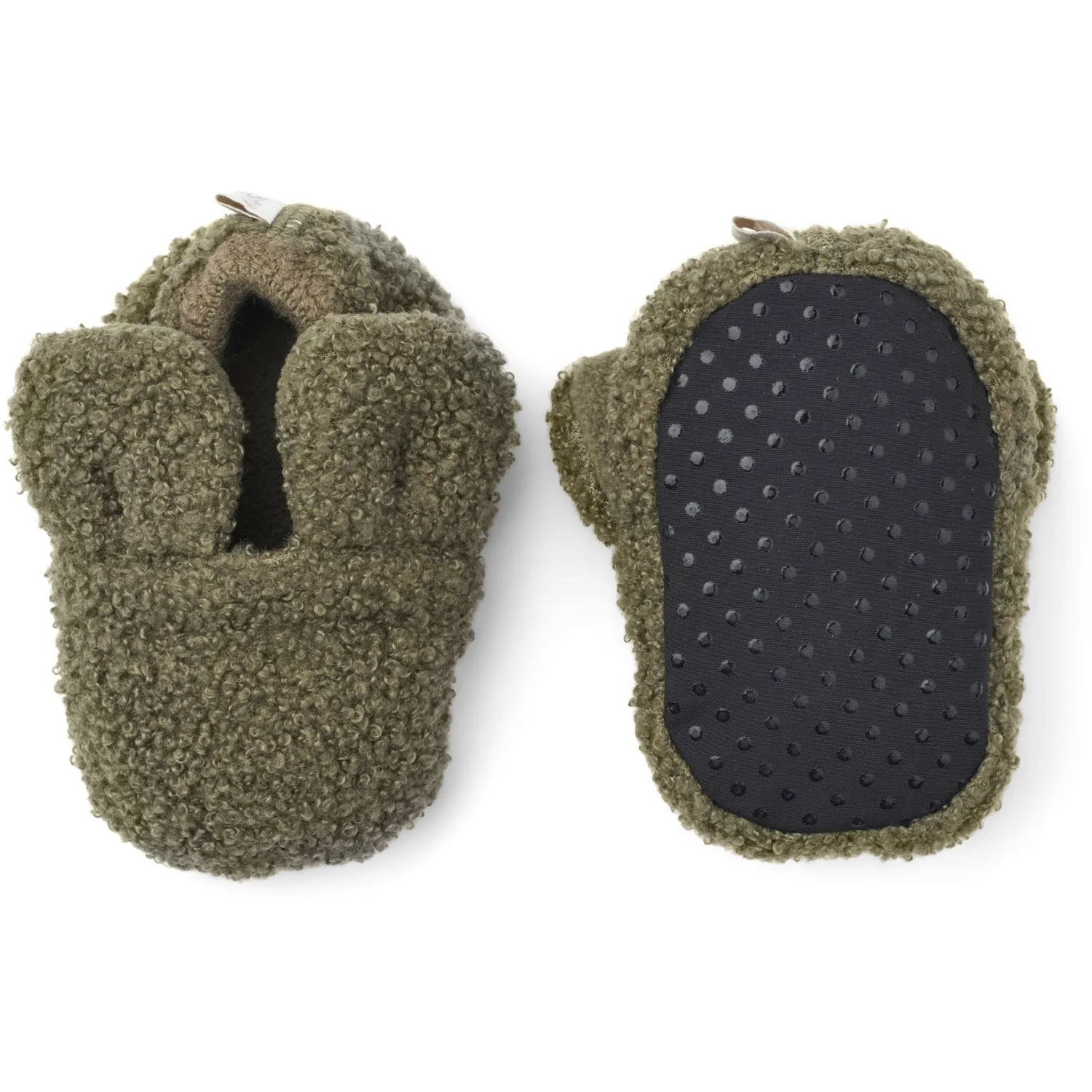 MarMar Bonded Teddy Olivenblatt Abal Fleece Babyschuhe Babykids_Marmar