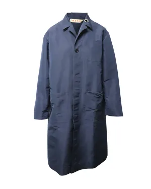 Marni Langarmmantel mit Taschen in Marineblau Polyester