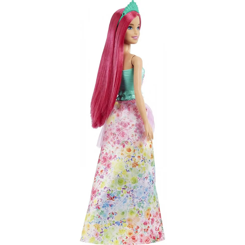 Mattel Toys Barbie Dreamtopia Royal Puppe mit dunkelrosa Haaren, abnehmbarem Rock, Schuhen & Stirnband