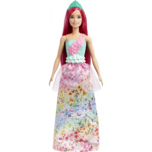 Mattel Toys Barbie Dreamtopia Royal Puppe mit dunkelrosa Haaren, abnehmbarem Rock, Schuhen & Stirnband