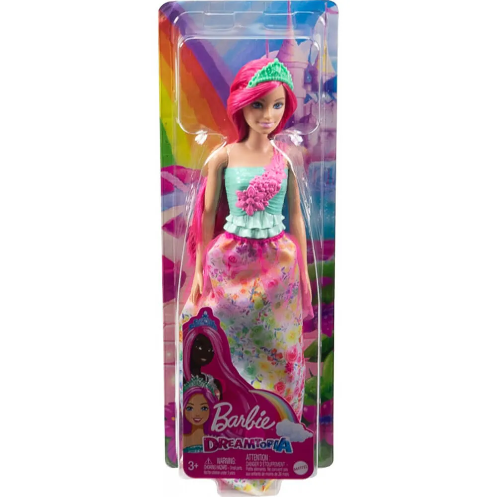 Mattel Toys Barbie Dreamtopia Royal Puppe mit dunkelrosa Haaren, abnehmbarem Rock, Schuhen & Stirnband