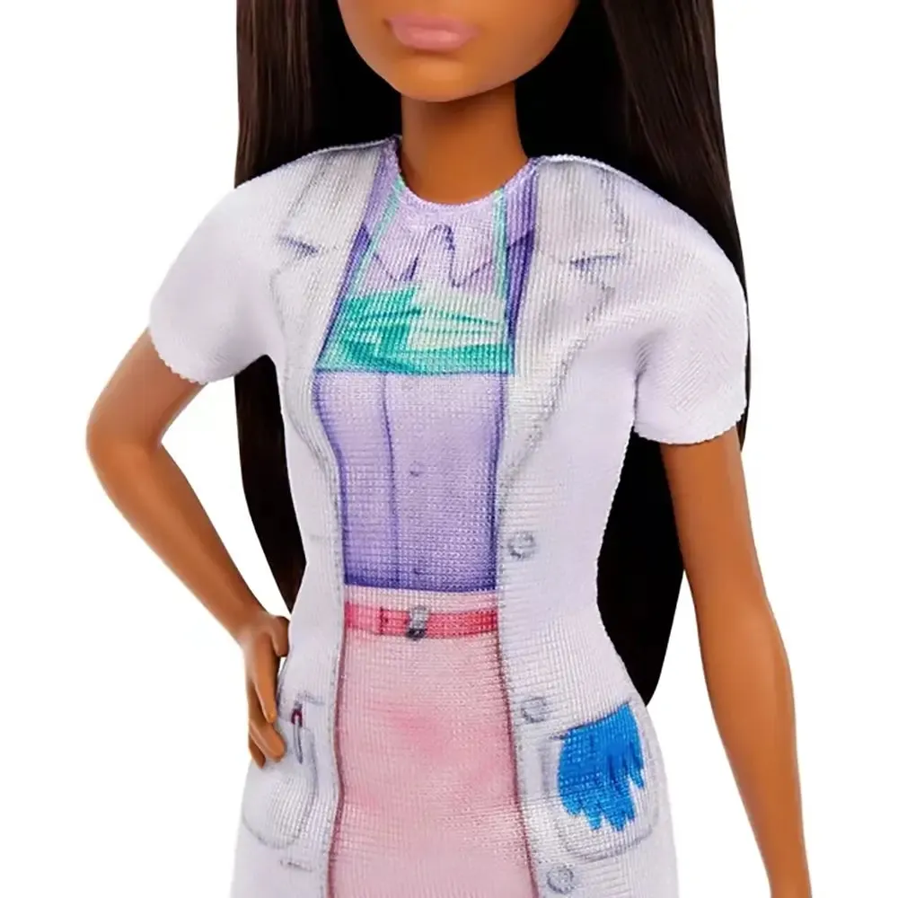 Mattel Toys Barbie Du kannst alles sein Zahnärztin mit brünetter Modepuppe