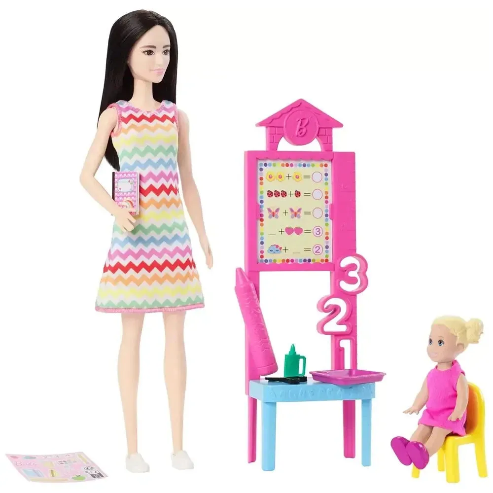 Mattel Toys Barbie Du kannst alles sein Lehrerin mit blonder Modepuppe