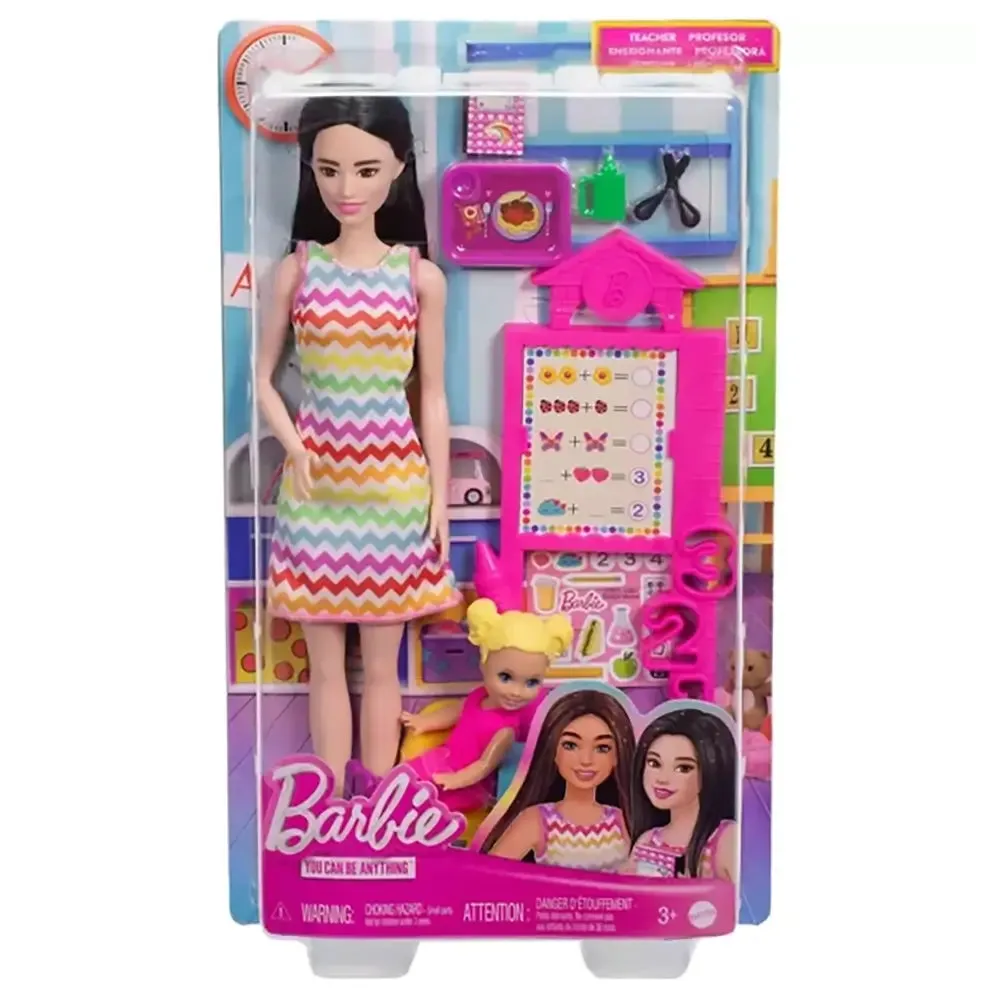 Mattel Toys Barbie Du kannst alles sein Lehrerin mit blonder Modepuppe