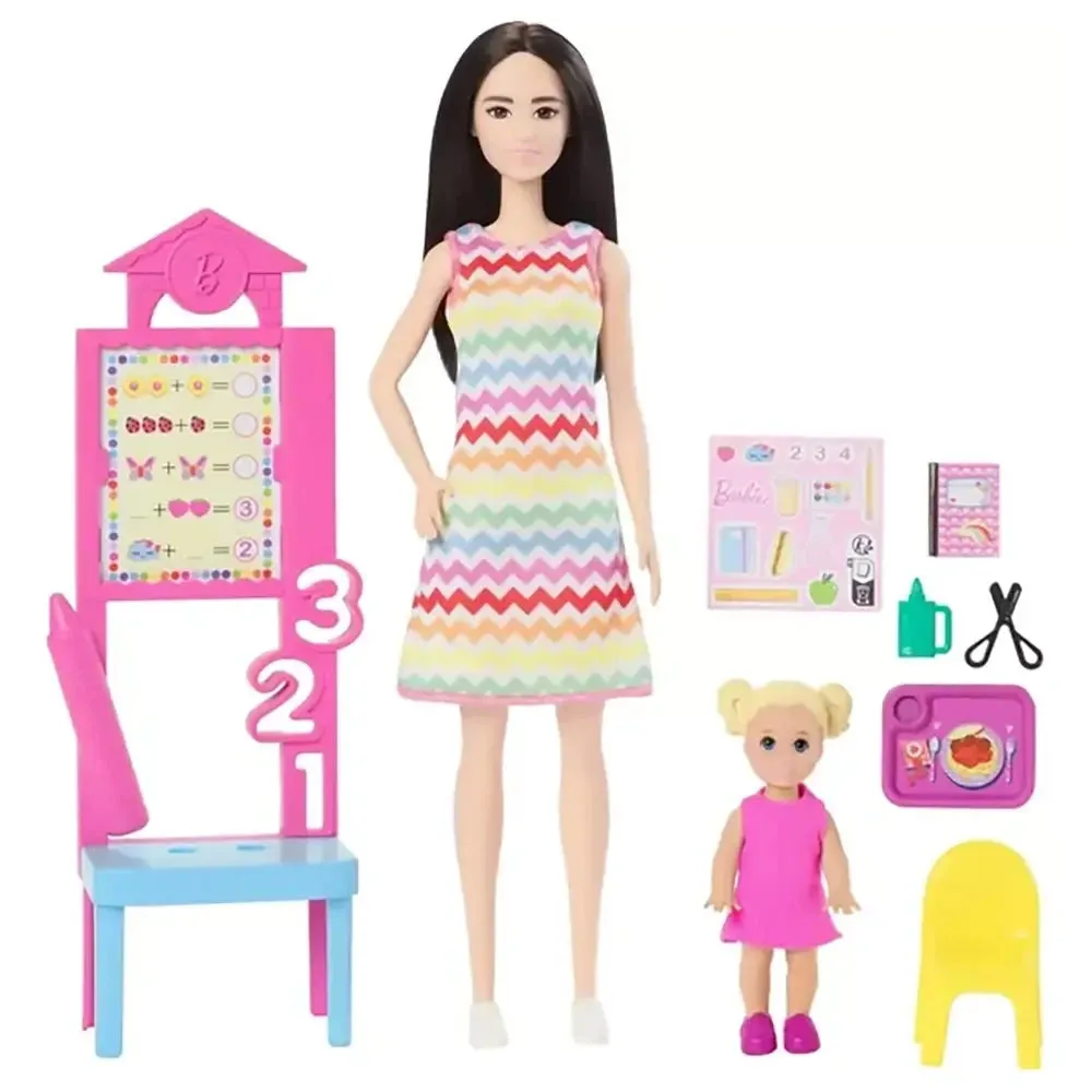 Mattel Toys Barbie Du kannst alles sein Lehrerin mit blonder Modepuppe