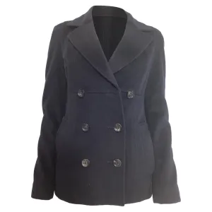 Max Marine Studio Peacoat in Marineblau aus reiner Schurwolle