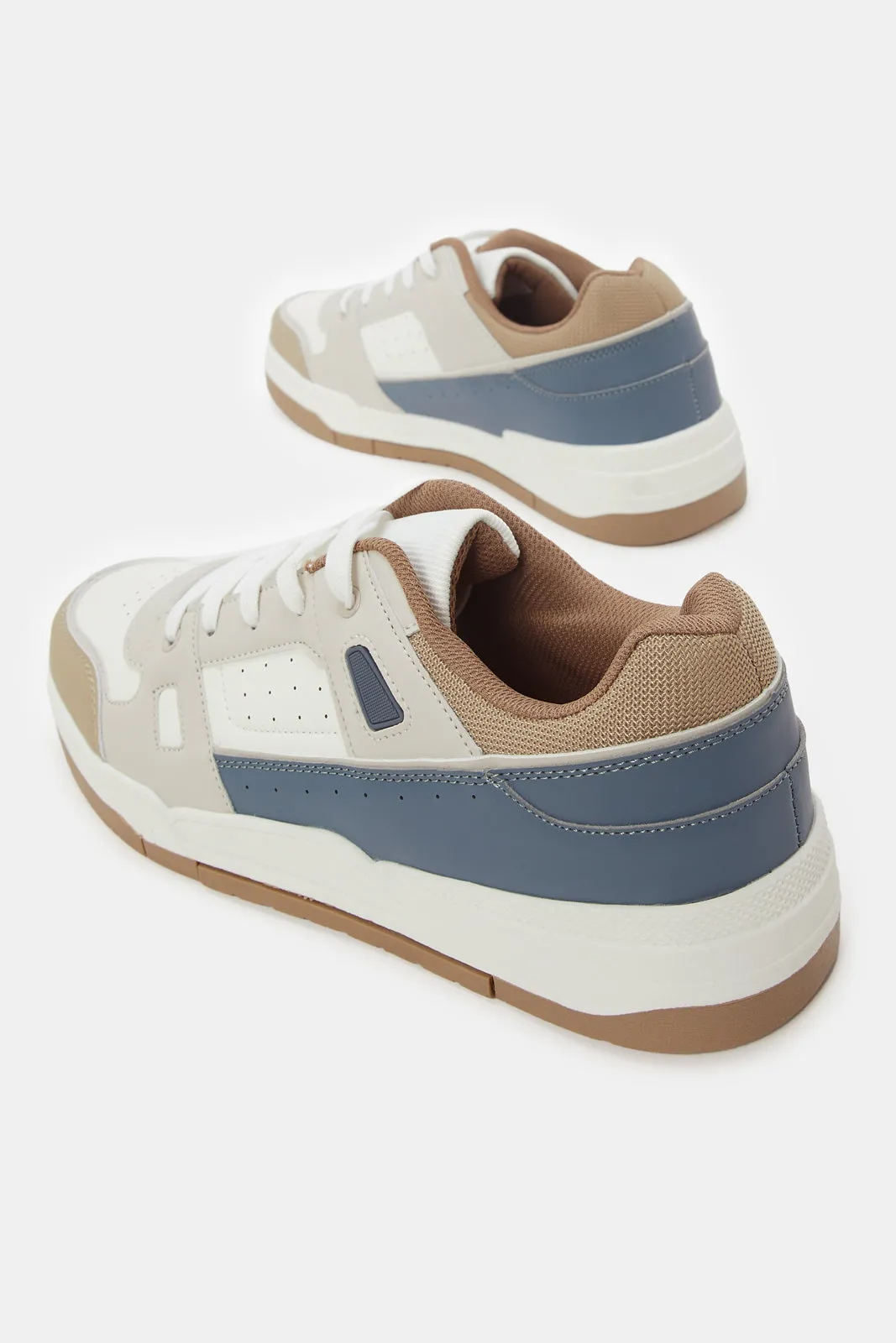 Herren Skate Schuhe in Beige mit Color Block Design