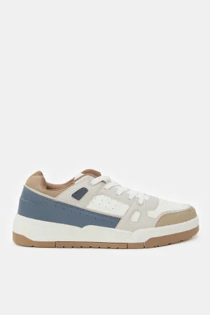 Herren Skate Schuhe in Beige mit Color Block Design