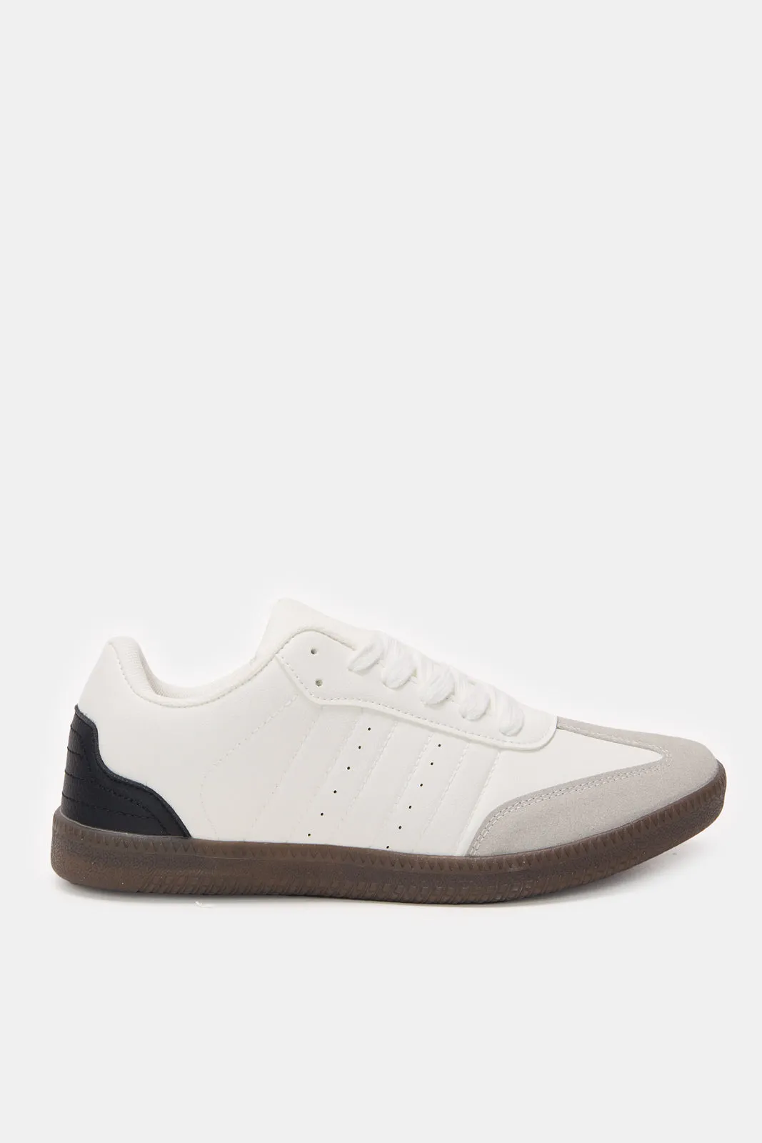 Herren Sneaker aus beigem Material im Block-Design
