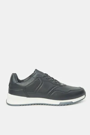 Herren Sneakers aus schwarzem Material Block