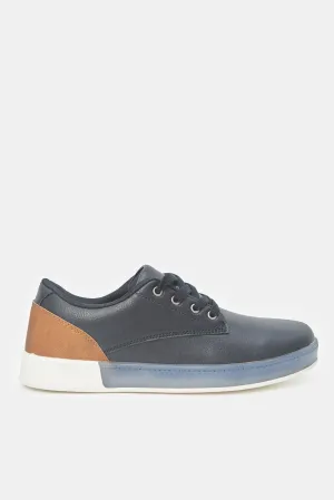 Herren schwarze einfache Sneakers
