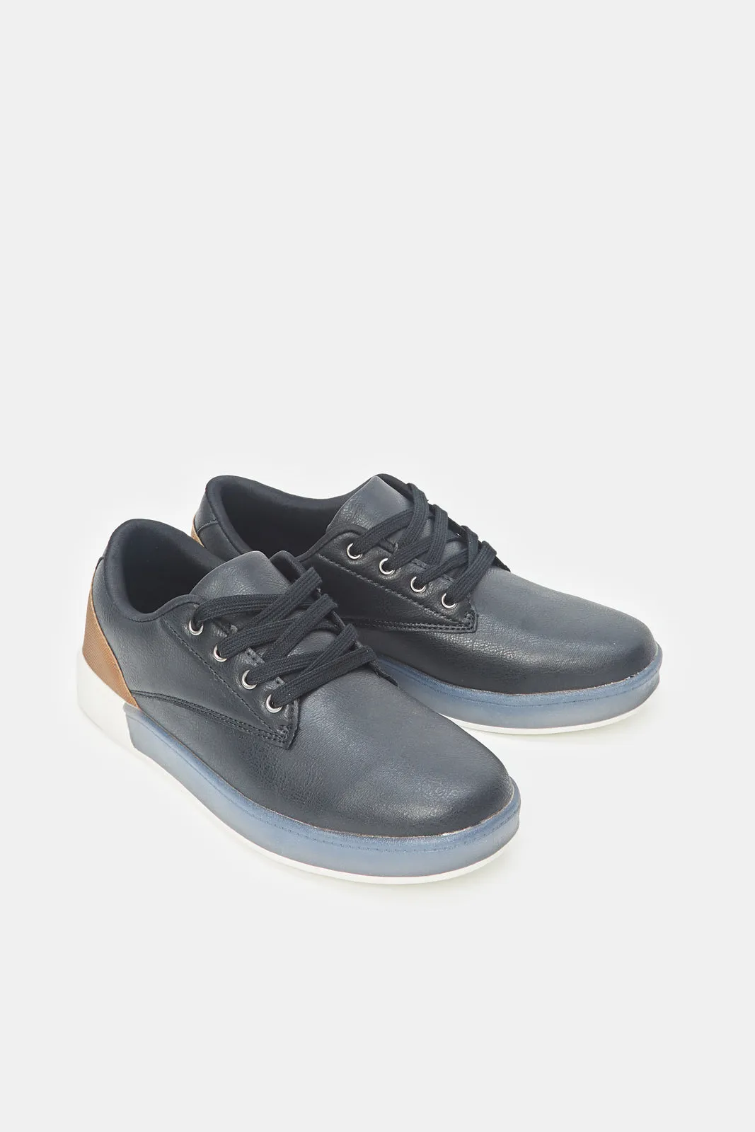 Herren schwarze einfache Sneakers