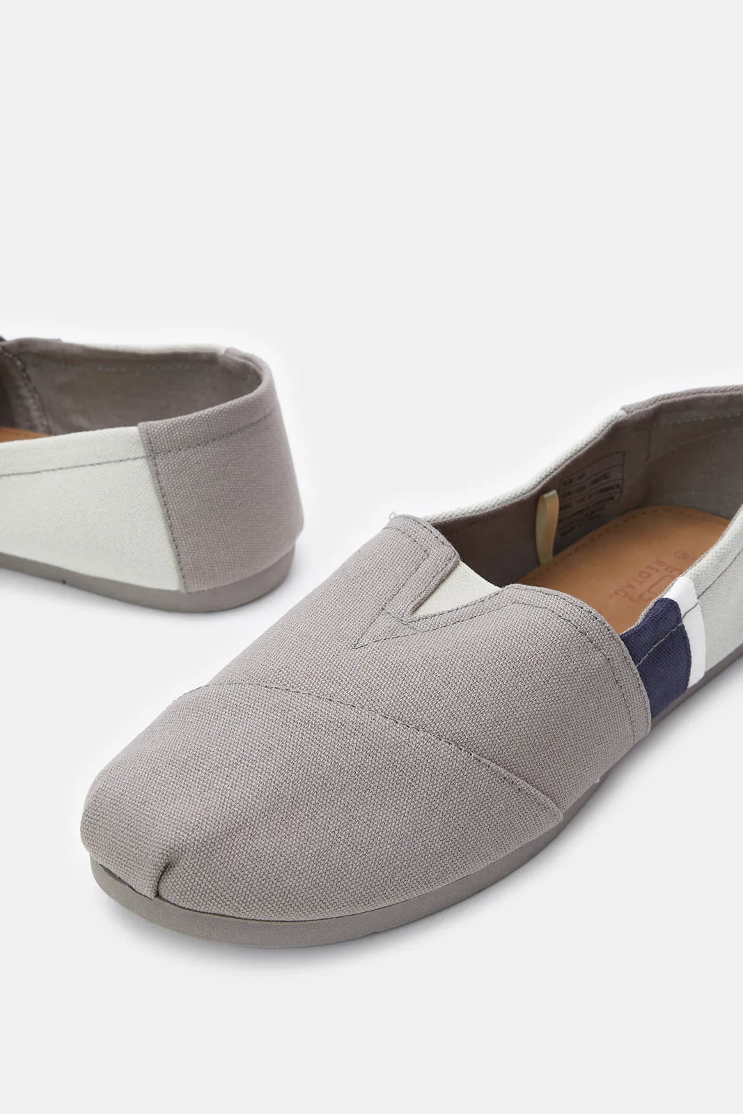 Herren Grauer Block-Slip-On
