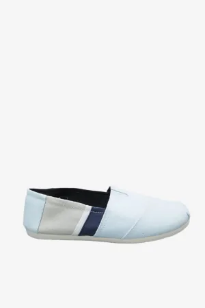 Herren Grauer Material Block Schlupfschuh