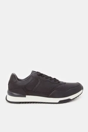 Herren Navy Material Block Sneaker