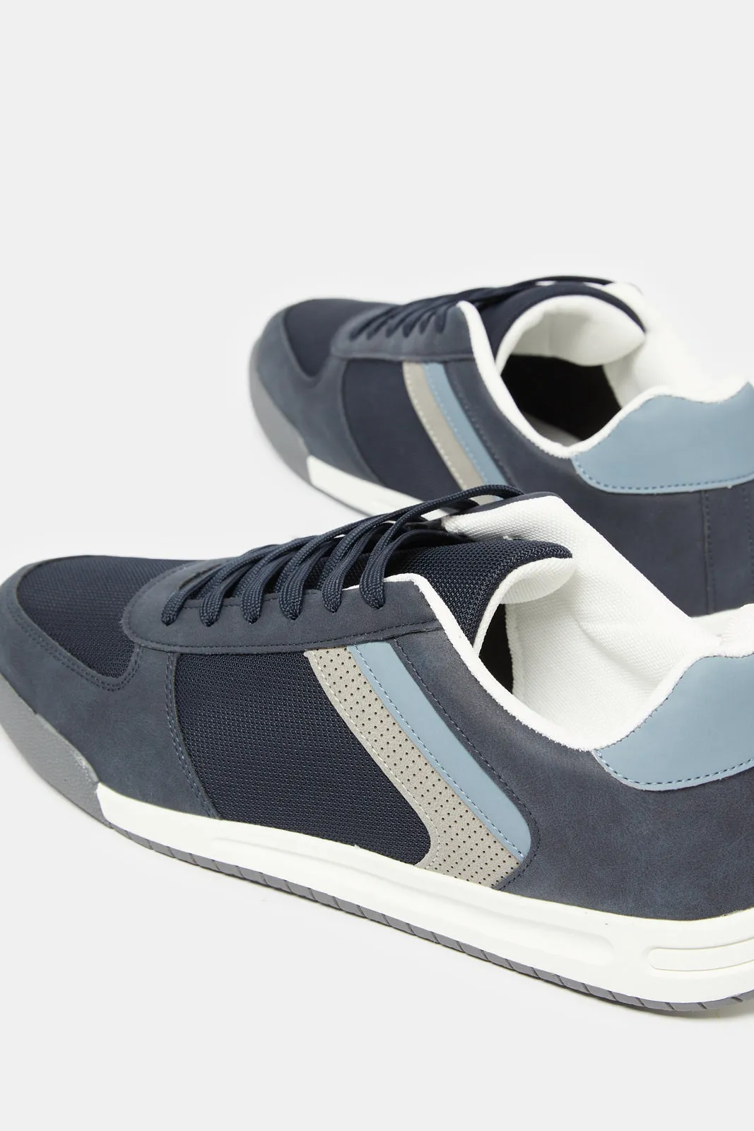 Herren Navy Gestreifter Sneaker