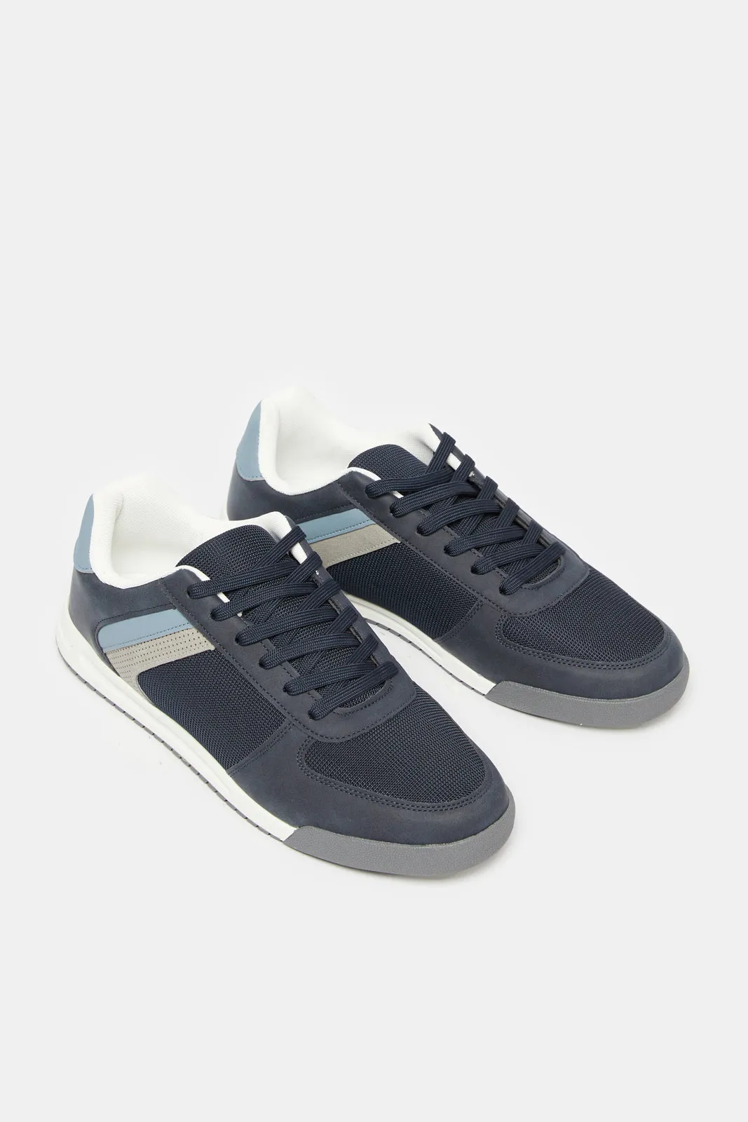Herren Navy Gestreifter Sneaker