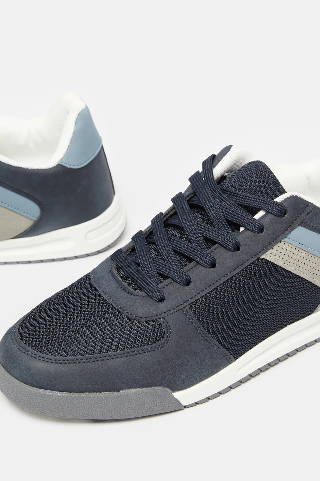 Herren Navy Gestreifter Sneaker