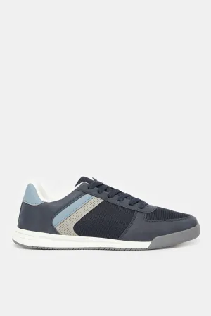 Herren Navy Gestreifter Sneaker