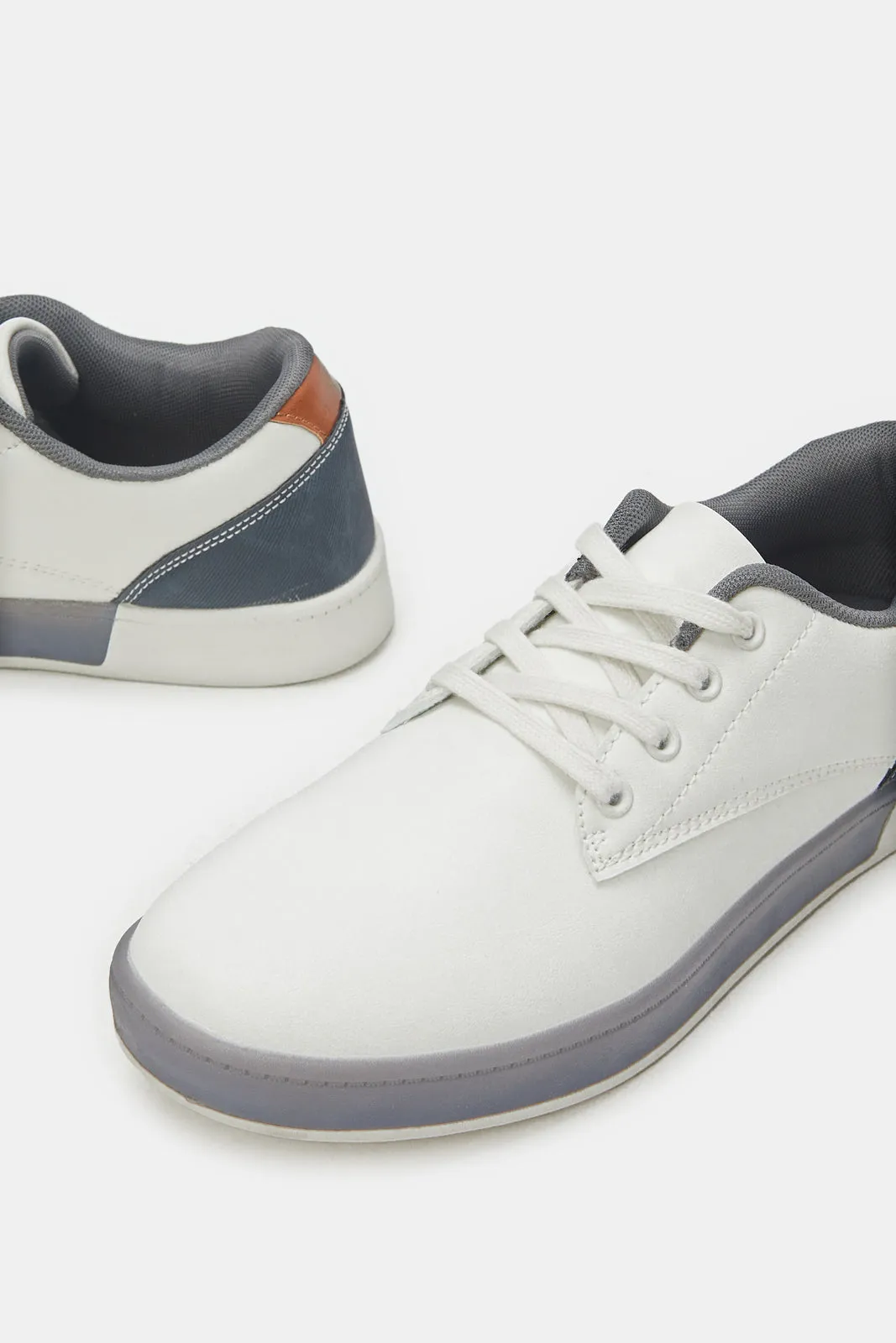 Herren Weiße Einfache Sneakers