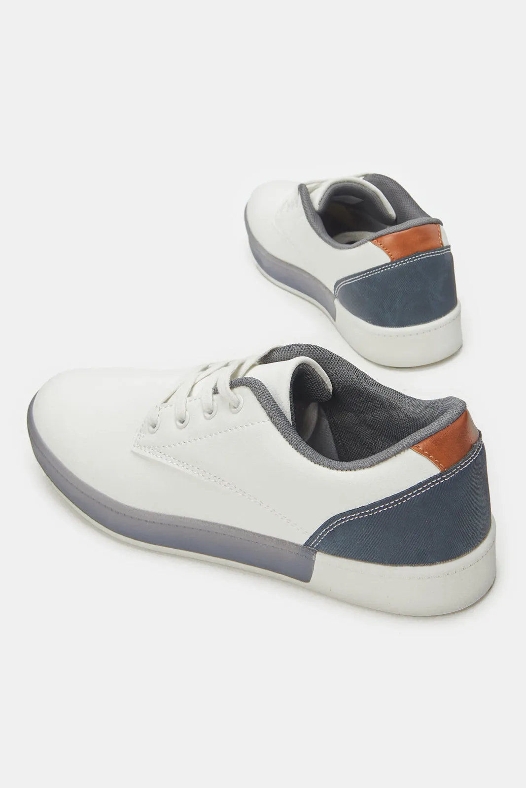 Herren Weiße Einfache Sneakers