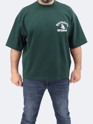 Herren T-Shirt mit Rückendruck, Dunkelgrün