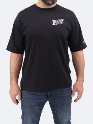 Herren T-Shirt mit Rückendruck, Schwarz