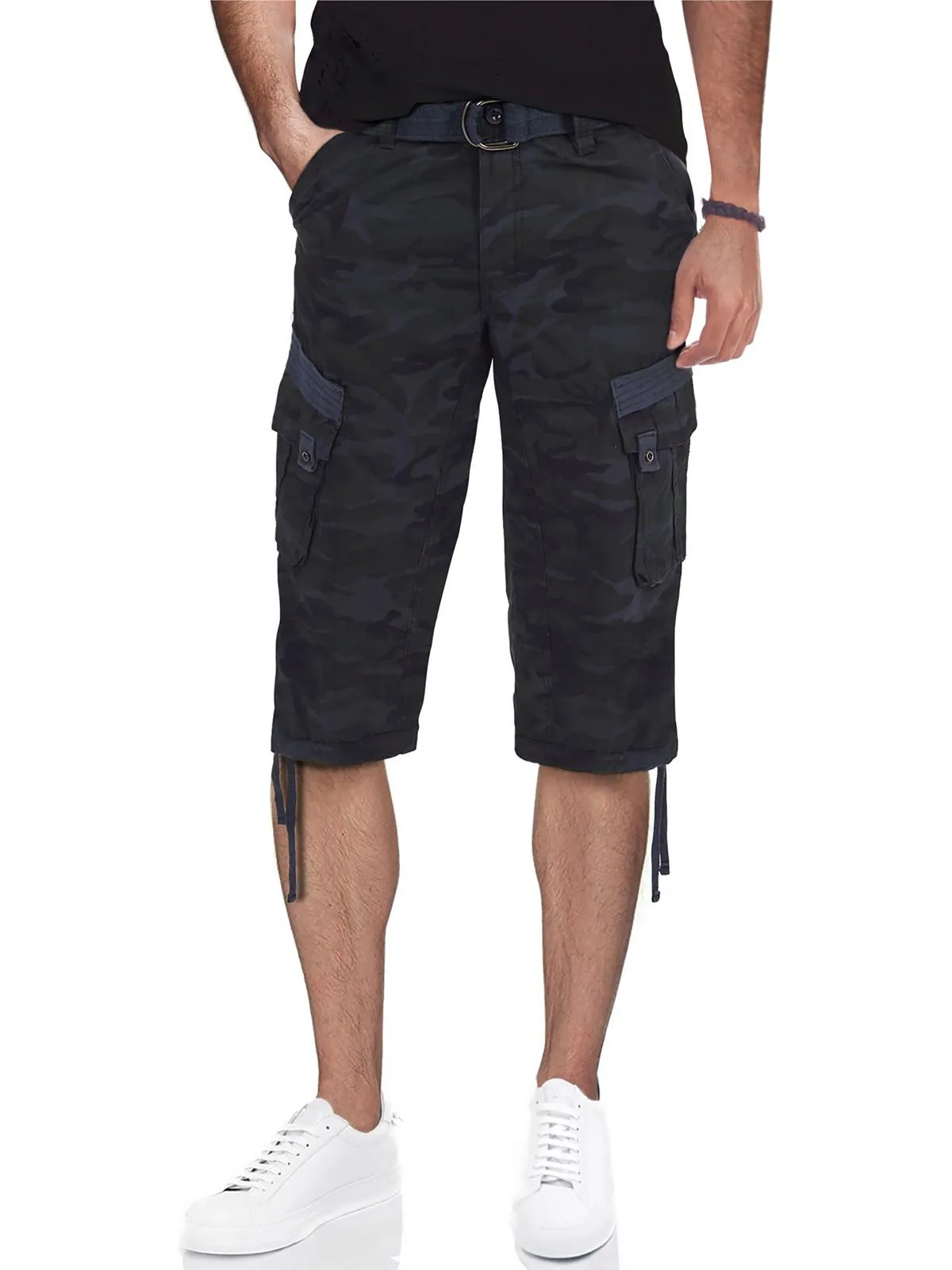 Herren Cargo Bundhosen mit Gürtel