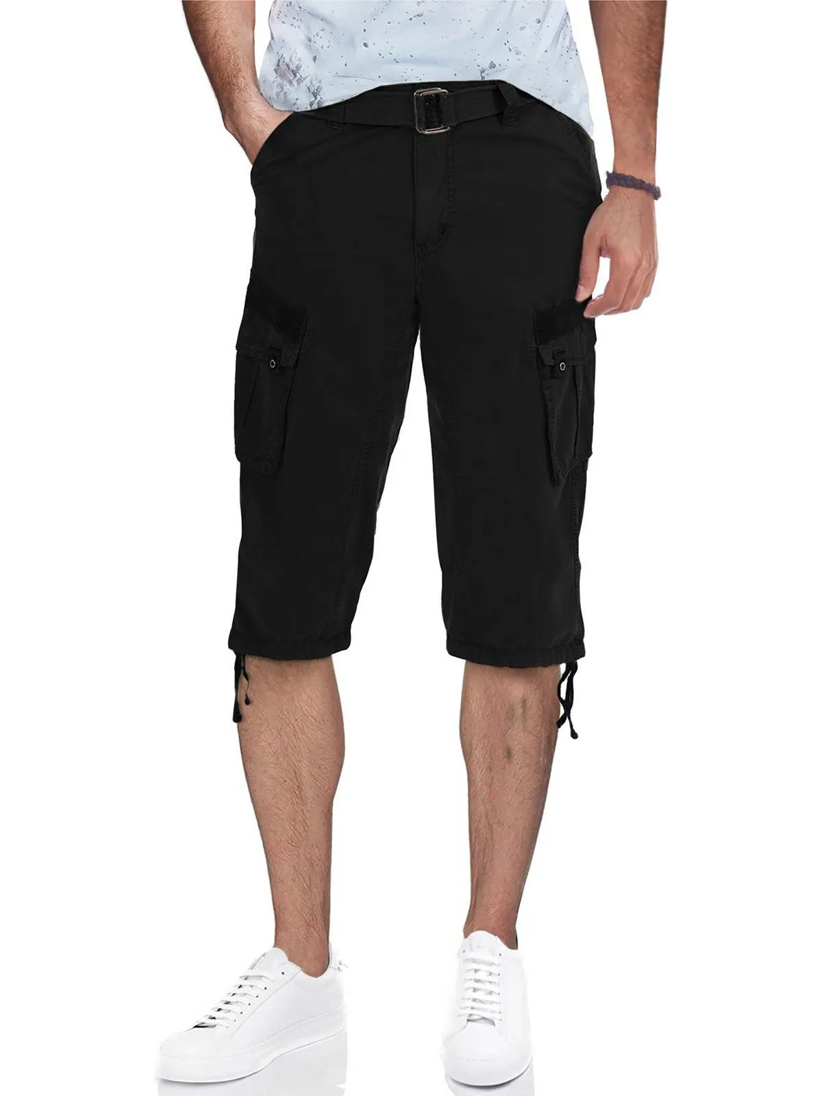 Herren Cargo Bundhosen mit Gürtel