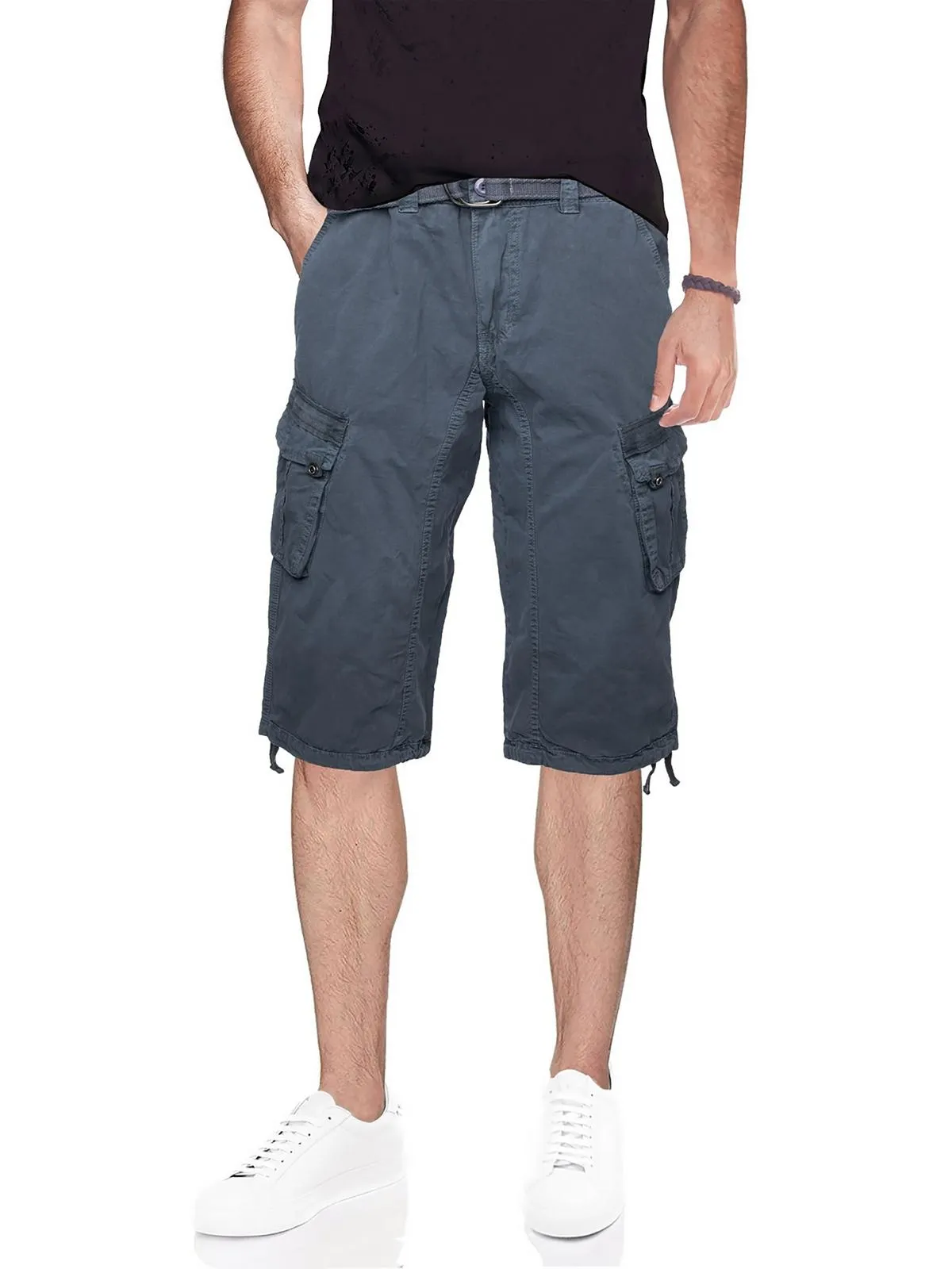 Herren Cargo Bundhosen mit Gürtel